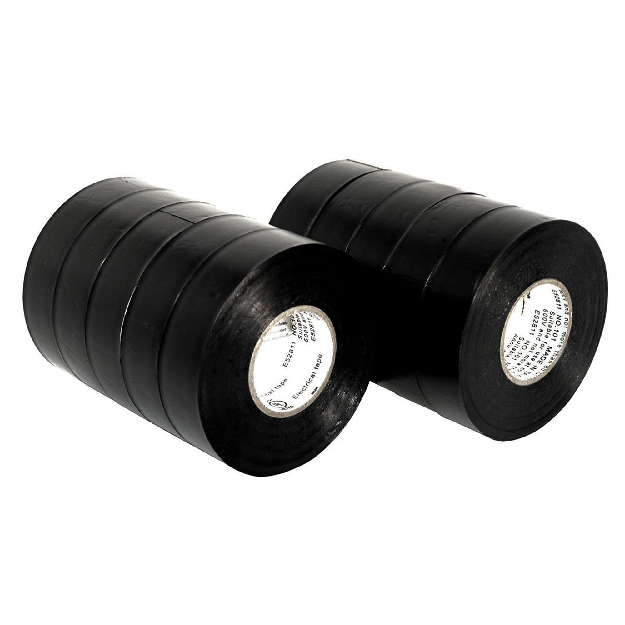 K Tool International Electrical Tape — 3/4in. x 60ft., Black, 600V, 10 Rolls, Model# KTI73510